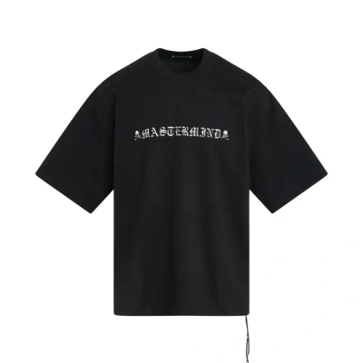 Shop Mastermind Japan Reflective Skull Logo Boxy Fit T-shirt