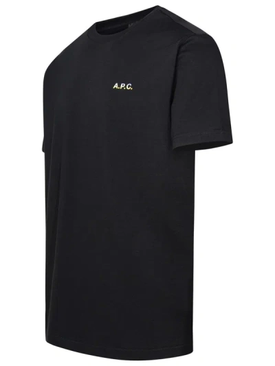 Shop Apc A.p.c. Black Cotton T-shirt