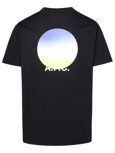 Shop Apc A.p.c. Black Cotton T-shirt