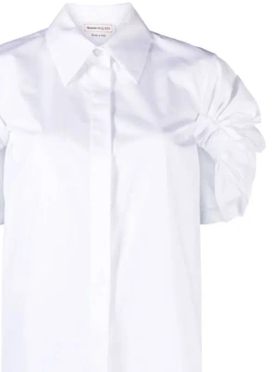 Shop Alexander Mcqueen Organic Cotton Shirt In Optical White