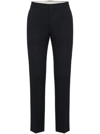 Shop Alexander Mcqueen Slim-fit Tailored Trousers In Black
