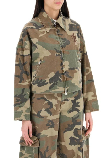 Shop Amiri "workwear Style Camouflage Jacket In Brown