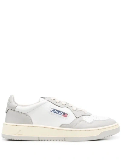 Shop Autry Two-tone Medalist Sneakers In White