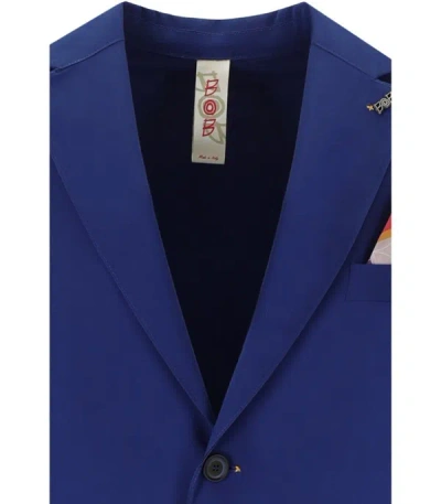 Shop Bob Fricky Blue Single-breasted Jacket