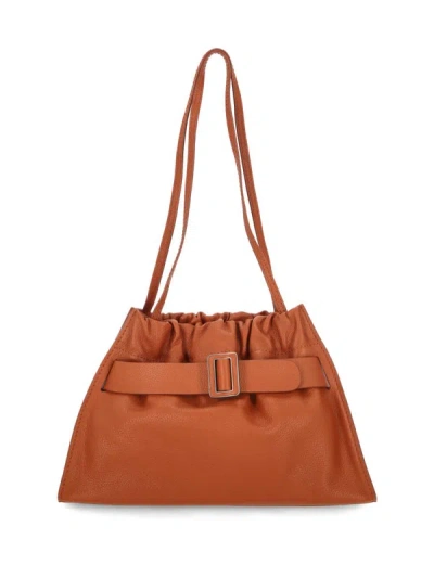 Shop Boyy Scrunchy Satchel Soft Leather Shoulder Bag In Leather Brown