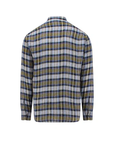 Shop Dsquared2 White And Green Check Linen Shirt