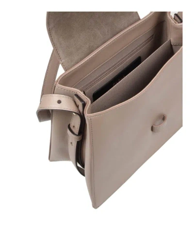 Shop Furla Leather Shoulder Bag In Greige