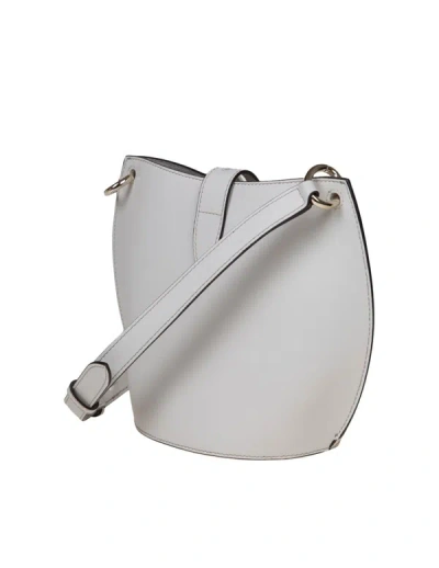 Shop Furla Leather Shoulder Bag In Marshmallow