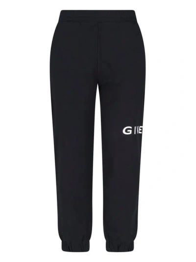Shop Givenchy Logo Cotton Sweatpants In Black