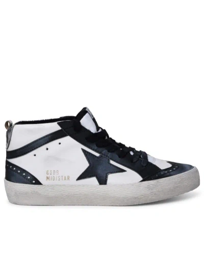 Shop Golden Goose 'mid-star Classic' White Leather Sneakers