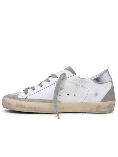 Shop Golden Goose Leather Super-star Sneaker In White