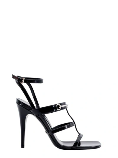 Shop Gucci Heeled Leather Sandals In White