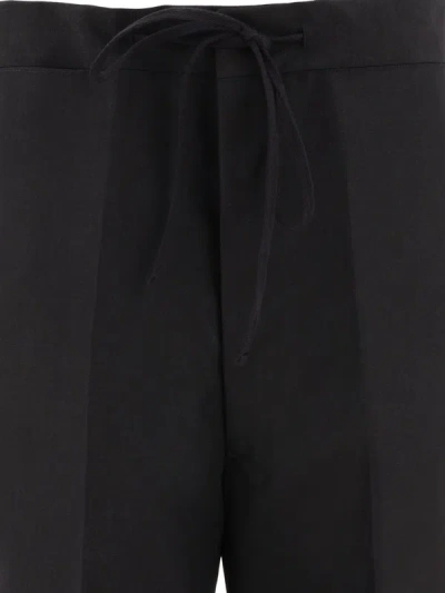 Shop Maison Margiela Waist Tie Trousers In Black