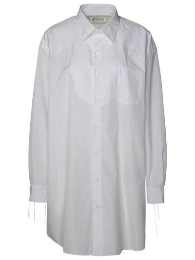 Shop Maison Margiela White Cotton Shirt In Optic White
