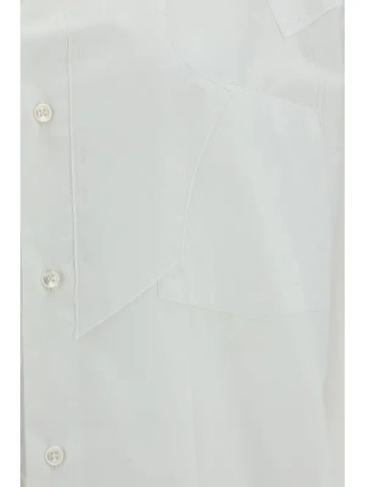 Shop Maison Margiela White Cotton Shirt In Optic White