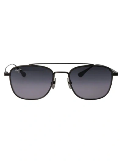 Shop Maui Jim Sunglasses In 17 Grey Kahana Shiny Dark Ruthenium