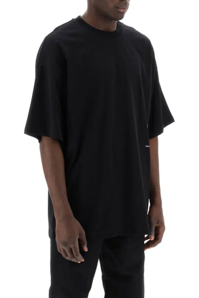 Shop Oamc Silk Patch T-shirt With Eight In Black