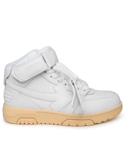 Shop Off-white 'out Of Office' Mid White Leather Sneakers