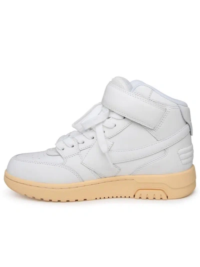 Shop Off-white 'out Of Office' Mid White Leather Sneakers