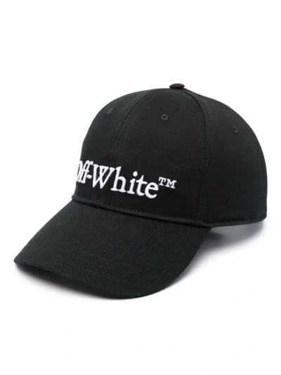 Shop Off-white Bookish Dril Baseball Cap In Black White