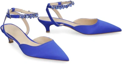 Shop P.a.r.o.s.h . Satin Sandals In Blue