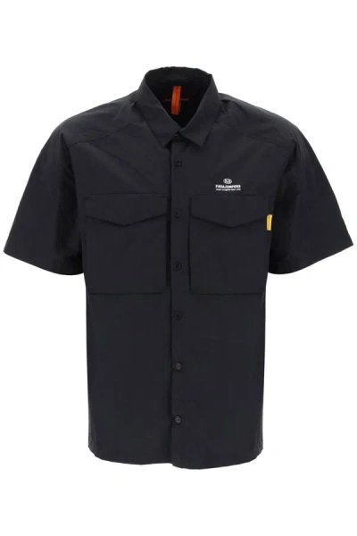 Shop Parajumpers Pete Nylon Poplin Shirt In In Black