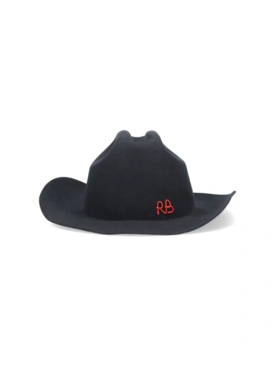 Shop Ruslan Baginskiy Wool Cowboy Hat In Black