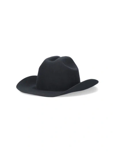 Shop Ruslan Baginskiy Wool Cowboy Hat In Black