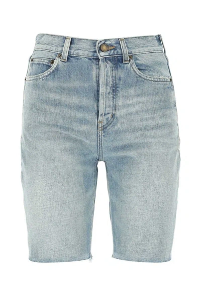 Shop Saint Laurent Shorts In Blue