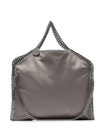 Shop Stella Mccartney Shoulder Bag Falabella 3 Chain Light Grey
