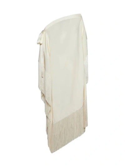 Shop Taller Marmo Aarons Fringed Crêpe Caftan In White