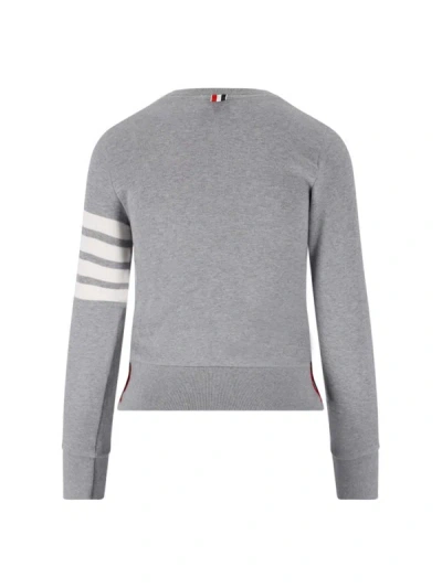 Shop Thom Browne Grey Cotton Sweatshirt In Lt Grey