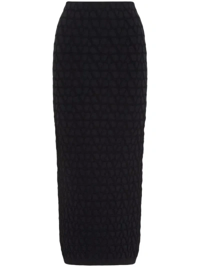 Shop Valentino Toile Iconographe Midi Skirt In Black