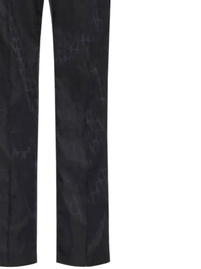Shop Valentino Toile Iconographe Nylon Trousers In Black