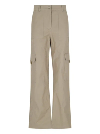 Shop Valentino Trousers In Beige