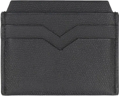 Shop Valextra Leather Wallet In Black