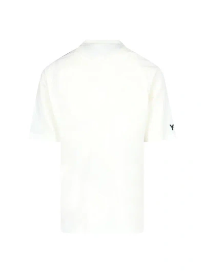 Shop Y-3 3-stripes T-shirt In Ivory