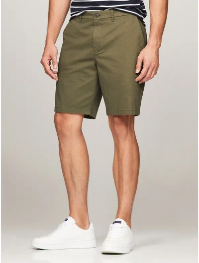 Shop Tommy Hilfiger Men's Straight Fit Twill 9" Chino Short In Green