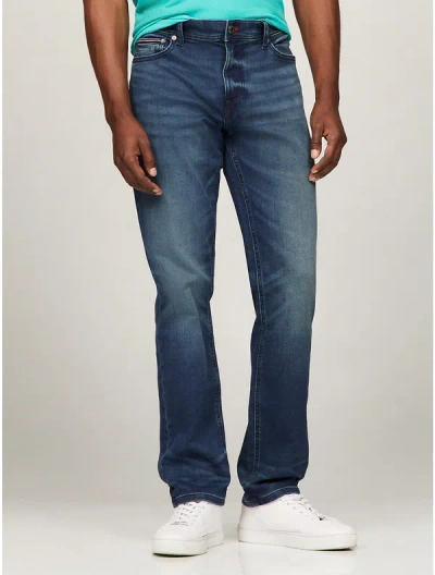 Shop Tommy Hilfiger Men's Denton Straight Fit Dark Blue Wash Jean In Multi