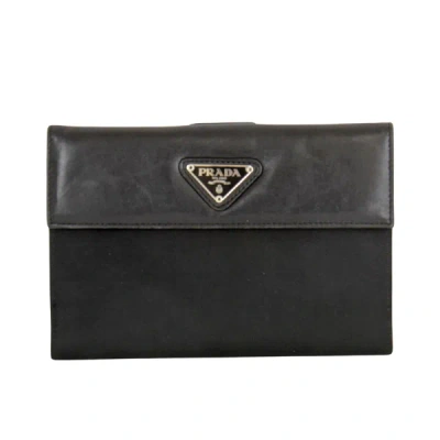 Shop Prada Re-nylon Synthetic Wallet () In Black