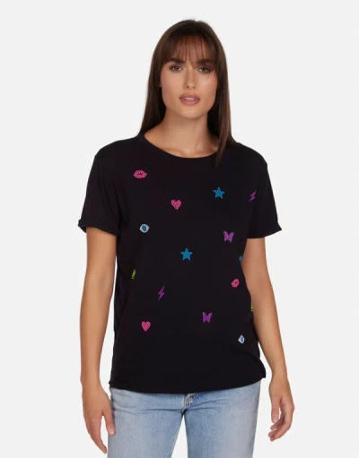 Lauren Moshi Edda Neon Stud Elements In Black