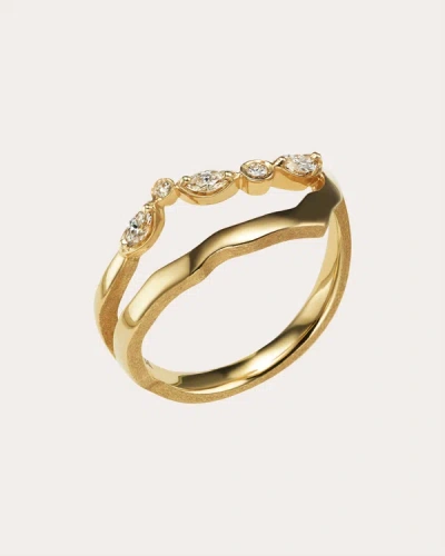 Shop Milamore Women's Kintsugi I Floating Diamond Ring In Gold