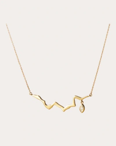 Shop Milamore Women's Kintsugi Diamond Pendant Necklace In Gold
