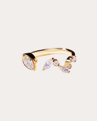 Shop Milamore Women's The Self Love Floating Diamond Ring In Gold