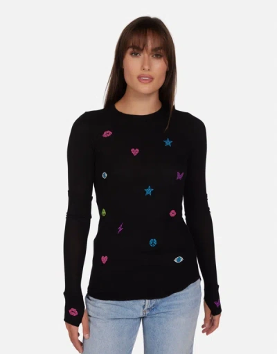 Lauren Moshi Mckinley Neon Stud Elements In Black