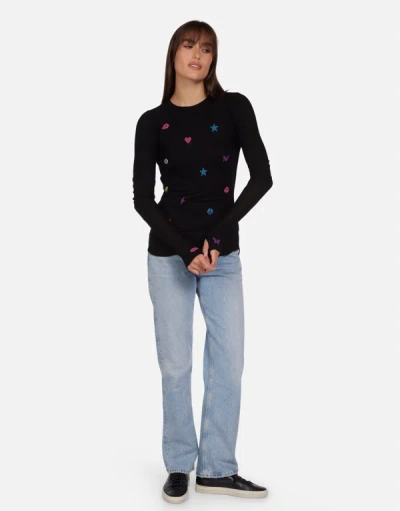 Lauren Moshi Mckinley Neon Stud Elements In Black