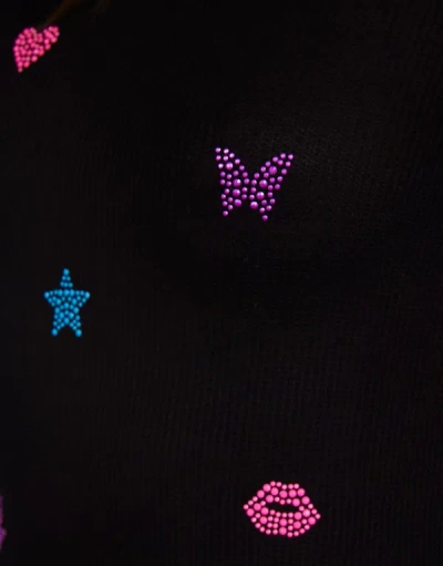 Lauren Moshi Mckinley Neon Stud Elements In Black