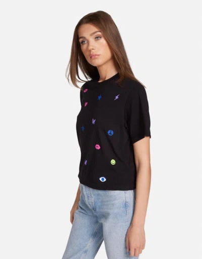 Lauren Moshi Rue Neon Stud Elements In Black