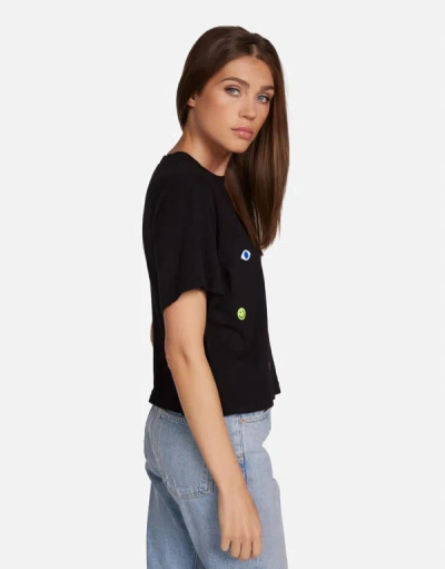 Lauren Moshi Rue Neon Stud Elements In Black