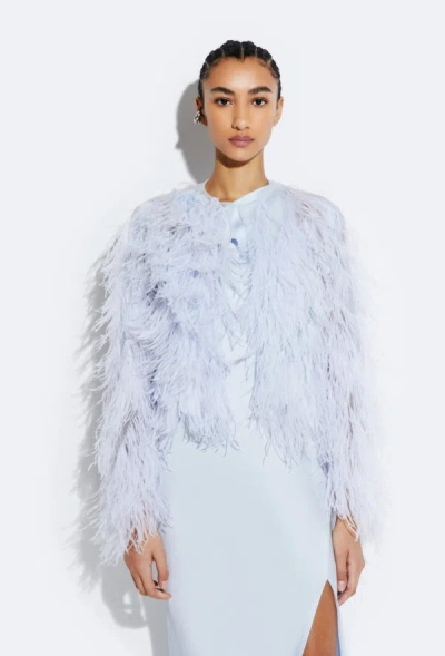 Shop Lapointe Feather Jacket In Cloud